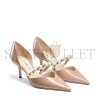 JIMMY CHOO AURELIE 65 BALLET PINK PATENT LEATHER POINTED PUMPS AURELIE65XKM JIMMY CHOO AURELIE 65 BALLET PINK PATENT LEATHER POINTED PUMPS AURELIE65XKM