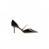 JIMMY CHOO AURELIE 65 BLACK PATENT LEATHER POINTED PUMPS AURELIE65XKM