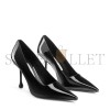 JIMMY CHOO IXIA 95 BLACK PATENT LEATHER PUMPS IXIA95PAT JIMMY CHOO IXIA 95 BLACK PATENT LEATHER PUMPS IXIA95PAT