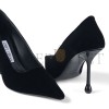 JIMMY CHOO IXIA 95 BLACK VELVET PUMPS IXIA95VEL JIMMY CHOO IXIA 95 BLACK VELVET PUMPS IXIA95VEL