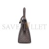 HERMÈS MASTER OSTRICH KELLY 25 PEWTER GREY GOLD BUCKLE (25*17*7cm) 