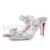 CHRISTIAN LOUBOUTIN JUST JEWEL 85 MM SANDALS-TPU AND LAMINATED CALF LEATHER-CRYSTAL-WOMEN 1250134S338