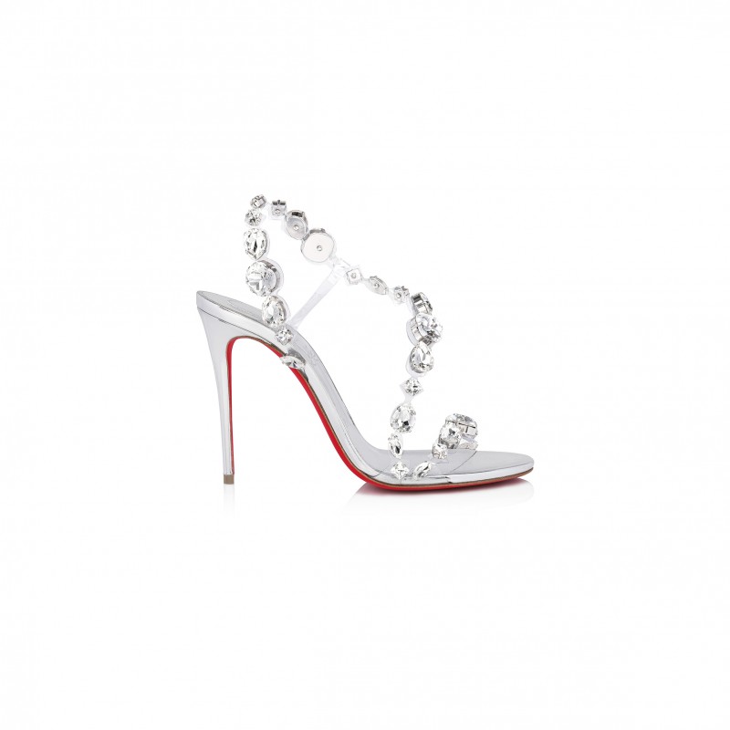 CHRISTIAN LOUBOUTIN ROSALIE JEWEL 100 MM SANDALS-TPU AND LAMINATED CALF LEATHER-CRYSTAL-WOMEN 1250147S338 CHRISTIAN LOUBOUTIN ROSALIE JEWEL 100 MM SANDALS-TPU AND LAMINATED CALF LEATHER-CRYSTAL-WOMEN 1250147S338