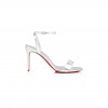 CHRISTIAN LOUBOUTIN LOUBIGIRL 85 MM STRAPPY SANDALS-IRIDESCENT LEATHER-SILVER-WOMEN 1240041S211 CHRISTIAN LOUBOUTIN LOUBIGIRL 85 MM STRAPPY SANDALS-IRIDESCENT LEATHER-SILVER-WOMEN 1240041S211