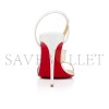 CHRISTIAN LOUBOUTIN ROSALIE 100 MM SANDALS-LEATHER AND PVC-BIANCO-WOMEN 3210190W222