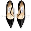 JIMMY CHOO LOVE 100 BLACK PATENT LEATHER POINTED-TOE PUMPS LOVE100PWJ JIMMY CHOO LOVE 100 BLACK PATENT LEATHER POINTED-TOE PUMPS LOVE100PWJ
