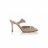 MANOLO BLAHNIK LURUMUS CHAMPAGNE SATIN CRYSTAL EMBELLISHED MULES 9XX-0362-0032 MANOLO BLAHNIK LURUMUS CHAMPAGNE SATIN CRYSTAL EMBELLISHED MULES 9XX-0362-0032