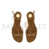 YSL BABYLONE SANDALS IN SMOOTH AND METALLIC LEATHER 825740AAETH2563