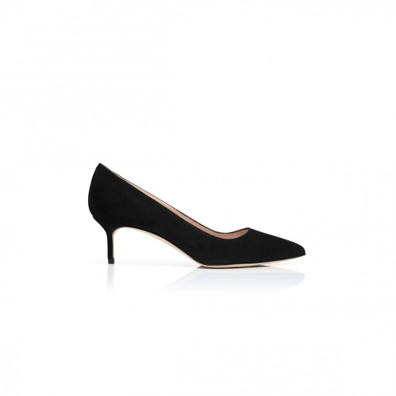 MANOLO BLAHNIK BB 50 BLACK SUEDE POINTED TOE PUMPS 9XX-0414-0015 MANOLO BLAHNIK BB 50 BLACK SUEDE POINTED TOE PUMPS 9XX-0414-0015