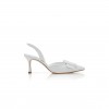 MANOLO BLAHNIK MAYSLI WHITE NAPPA LEATHER SLINGBACK PUMPS 219-0254-0005 MANOLO BLAHNIK MAYSLI WHITE NAPPA LEATHER SLINGBACK PUMPS 219-0254-0005