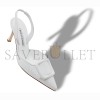 MANOLO BLAHNIK MAYSLI WHITE NAPPA LEATHER SLINGBACK PUMPS 219-0254-0005 MANOLO BLAHNIK MAYSLI WHITE NAPPA LEATHER SLINGBACK PUMPS 219-0254-0005