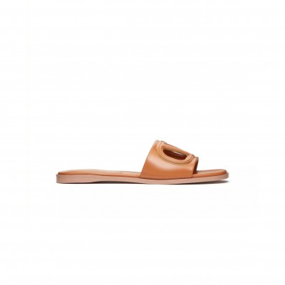 VALENTINO VLOGO CUT-OUT CALFSKIN SLIDE SANDAL 4W2S0IB0RLL_YH7