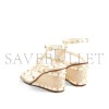 VALENTINO ROCKSTUD WEDGE SANDAL IN CALFSKIN WITH CORNELY EMBROIDERY 80MM 6W0S0IJ8HJQ_098 VALENTINO ROCKSTUD WEDGE SANDAL IN CALFSKIN WITH CORNELY EMBROIDERY 80MM 6W0S0IJ8HJQ_098
