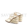 VALENTINO ROCKSTUD WEDGE SANDAL IN LAMINATED NAPPA WITH CORNELY EMBROIDERY 100MM 6W0S0IJ7QIW_R16 VALENTINO ROCKSTUD WEDGE SANDAL IN LAMINATED NAPPA WITH CORNELY EMBROIDERY 100MM 6W0S0IJ7QIW_R16