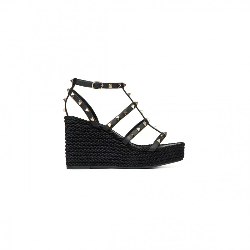VALENTINO ROCKSTUD ANKLE STRAP WEDGE SANDAL IN CALFSKIN LEATHER 95MM 5W2S0F95BAE_0NO VALENTINO ROCKSTUD ANKLE STRAP WEDGE SANDAL IN CALFSKIN LEATHER 95MM 5W2S0F95BAE_0NO