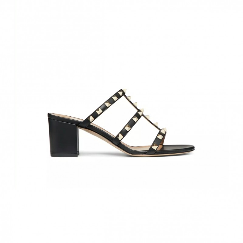 VALENTINO ROCKSTUD CALFSKIN LEATHER SLIDE SANDAL 60 MM 5W2S0C47VOD_0NO VALENTINO ROCKSTUD CALFSKIN LEATHER SLIDE SANDAL 60 MM 5W2S0C47VOD_0NO