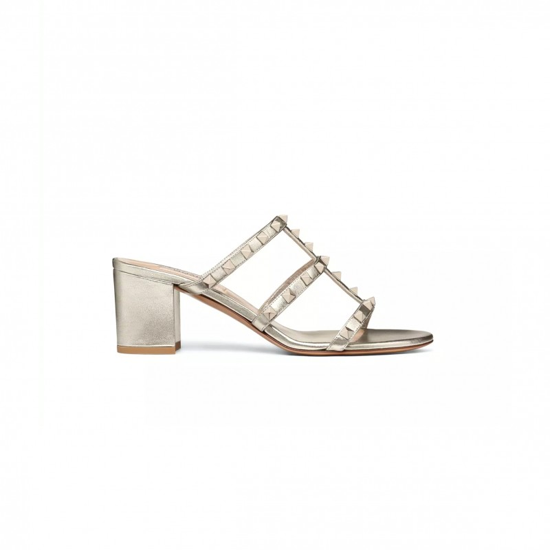 VALENTINO ROCKSTUD METALLIC CALFSKIN LEATHER SLIDE SANDAL 60MM 5W2S0C47JXH_S69 VALENTINO ROCKSTUD METALLIC CALFSKIN LEATHER SLIDE SANDAL 60MM 5W2S0C47JXH_S69