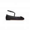 VALENTINO ROCKSTUD SATIN BALLERINA WITH TONE-ON-TONE STUDS 5W2S0HB6EQL_0NO VALENTINO ROCKSTUD SATIN BALLERINA WITH TONE-ON-TONE STUDS 5W2S0HB6EQL_0NO