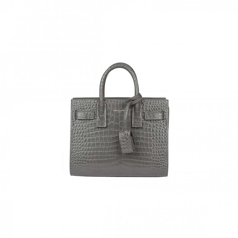 YSL SAC DE JOUR EMBOSSED LEATHER SATCHEL GREY 392035DND1N112 (26*20.5*12.5cm)