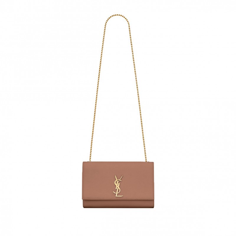 YSL KATE MEDIUM IN GRAIN DE POUDRE EMBOSSED LEATHER 469390BOW0J1489 (24*14.5*5.5cm)