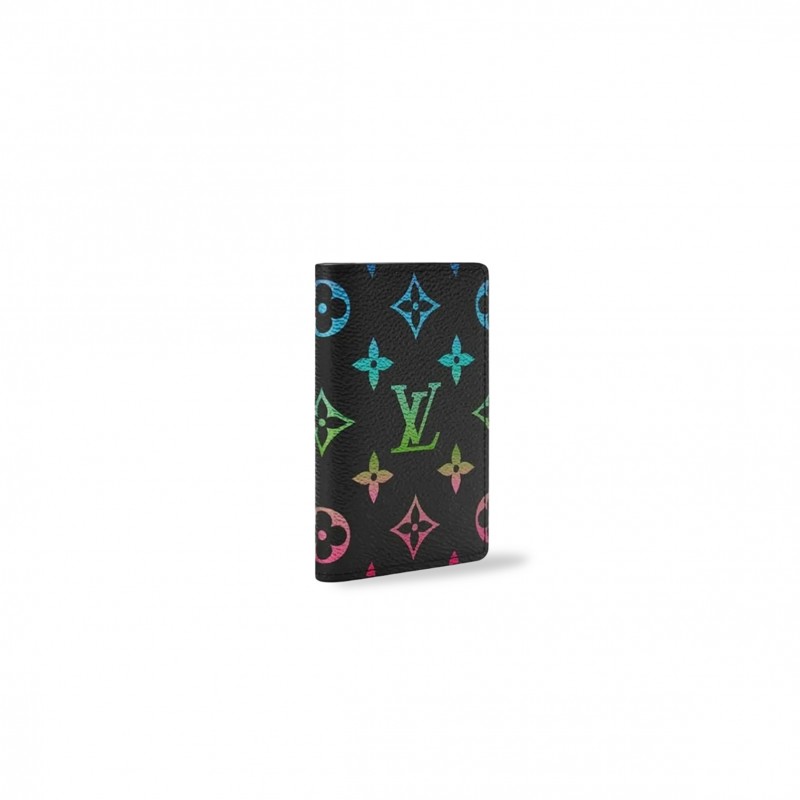 LOUIS VUITTON MURAKAMI MONOGRAM GRADIENT PRINT ALL OVER CARD HOLDER BLACK M14134 (11*7.5*1cm)