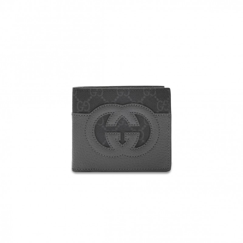 GUCCI CANVAS WITH LEATHER WALLET 701420 (21*9cm)