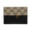 GUCCI CANVAS WITH LEATHER BINDING CARD HOLDER 701425 (10*7cm)