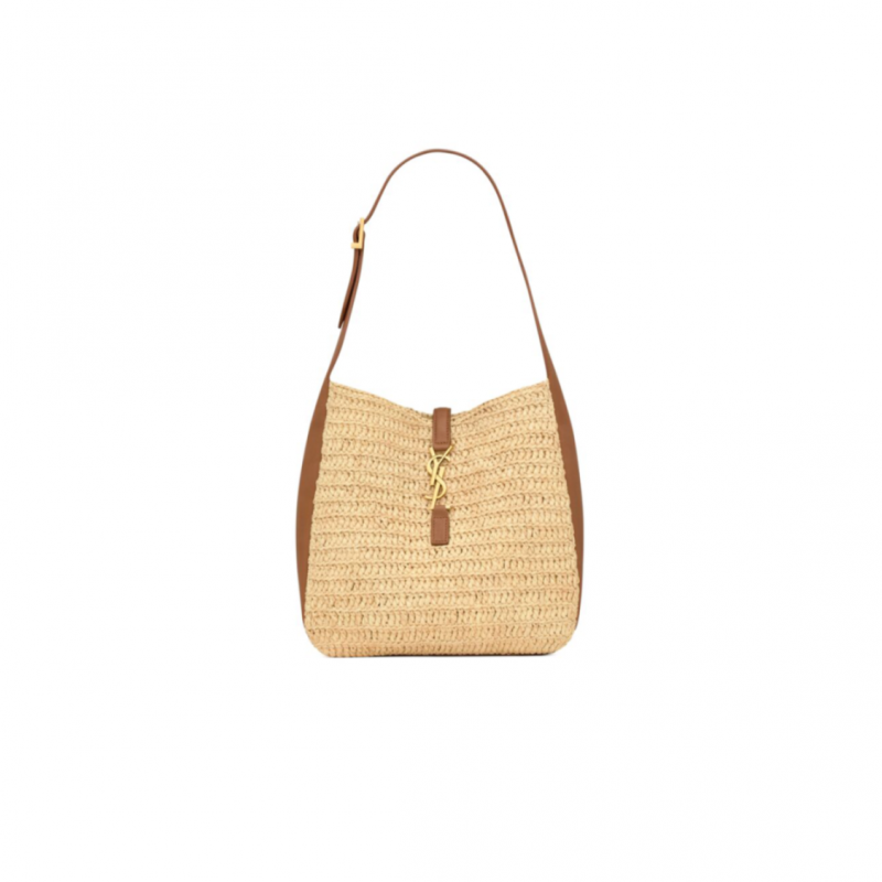YSL LE 5 À 7 SUPPLE SMALL IN RAFFIA AND LEATHER 823812GAAEZ2791 (22*22*9cm) YSL LE 5 À 7 SUPPLE SMALL IN RAFFIA AND LEATHER 823812GAAEZ2791 (22*22*9cm)