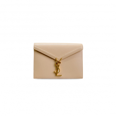 YSL CASSANDRA CHAIN BAG IN GRAIN DE POUDRE EMBOSSED LEATHER DD13138 (22*16.5*5.5cm)