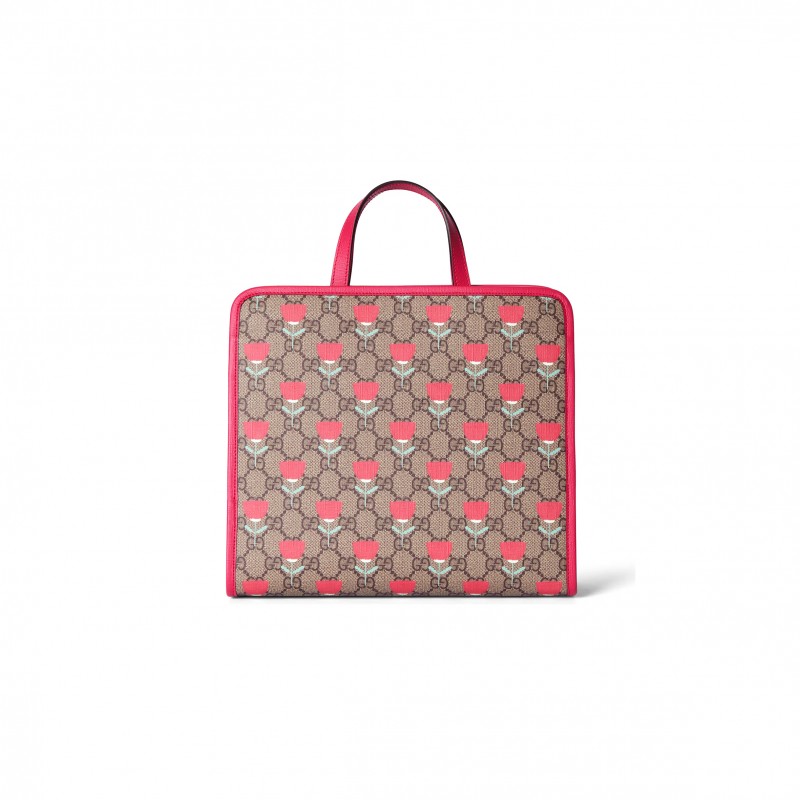 GUCCI CHILDREN'S FLOWER PRINT TOTE BAG 605614 (28.5*25*11cm)