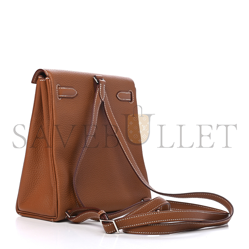 HERMES MASTER TAURILLON CLEMENCE KELLY ADO BACKPACK GOLD (23*22*10cm)
