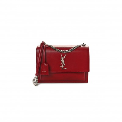 YSL SUNSET MEDIUM IN TEXTURED LEATHER 4229061447005 (22*16*8cm)