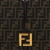 FENDI 'C'MON MEDIUM' BROWN SATCHEL BAG WITH FF LOGO IN FF JACQUARD FABRIC WOMAN 8622AL (25*20*7cm)