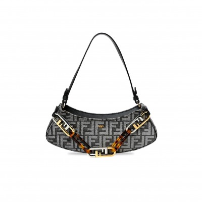 FENDI MONOGRAM O'LOCK SWING SHOULDER BAG (32*11*5cm) FENDI MONOGRAM O'LOCK SWING SHOULDER BAG (32*11*5cm)