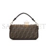 FENDI TOBACCO ZUCCA JACQUARD CANVAS MEDIUM BAGUETTE BAG (27*15*6cm) 
