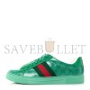GUCCI ACE MONOGRAMMED LEATHER-TRIMMED COATED-CANVAS SNEAKERS 576963
