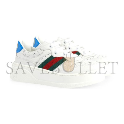 GUCCI CHILDREN'S LEATHER TRAINER WITH WEB 702916 GUCCI CHILDREN'S LEATHER TRAINER WITH WEB 702916