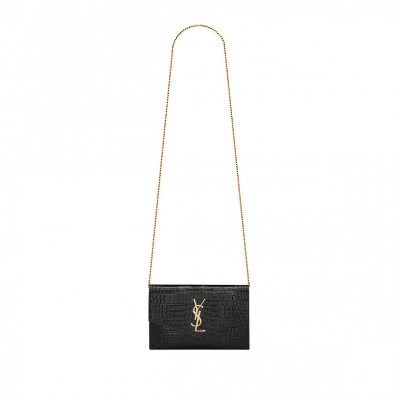 YSL UPTOWN CHAIN WALLET IN SHINY CROCODILE-EMBOSSED LEATHER 607788DND1J1000 (19*12*3cm) YSL UPTOWN CHAIN WALLET IN SHINY CROCODILE-EMBOSSED LEATHER 607788DND1J1000 (19*12*3cm)