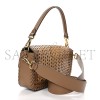 FENDI NAPPA FF WOVEN BAGUETTE BROWN (27*15*6.5cm) 