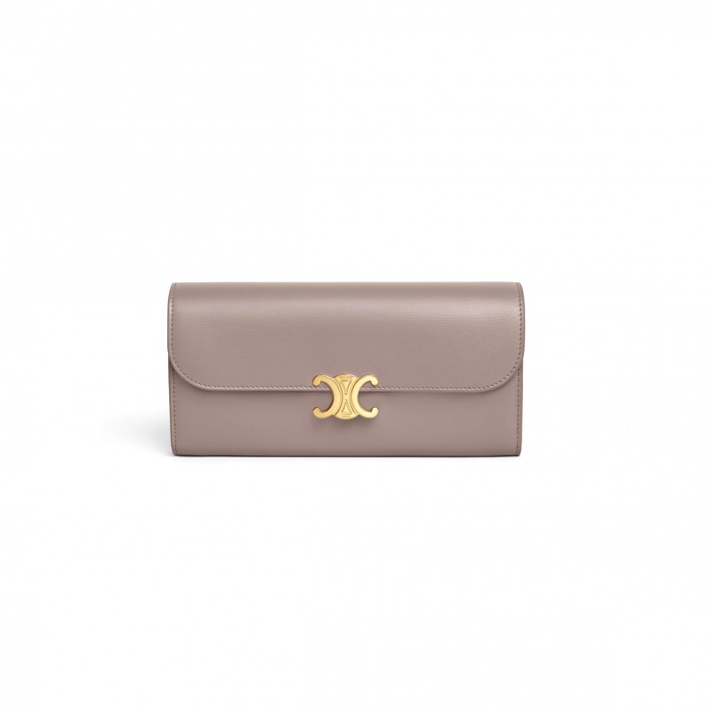 CELINE LARGE WALLET TRIOMPHE IN SHINY CALFSKIN 10E313DPV.10BL (19*10*3cm) CELINE LARGE WALLET TRIOMPHE IN SHINY CALFSKIN 10E313DPV.10BL (19*10*3cm)