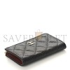 CHANEL CAVIAR QUILTED ZIPPED KEY HOLDER CASE BLACK AP0221 (11*7*2cm)
