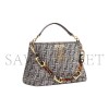 FENDI O'LOCK FABRIC WITH COW LEATHER ONE SHOULDER HANDBAGS 8BR805ALFVF1IQQ (35*23*14cm)
