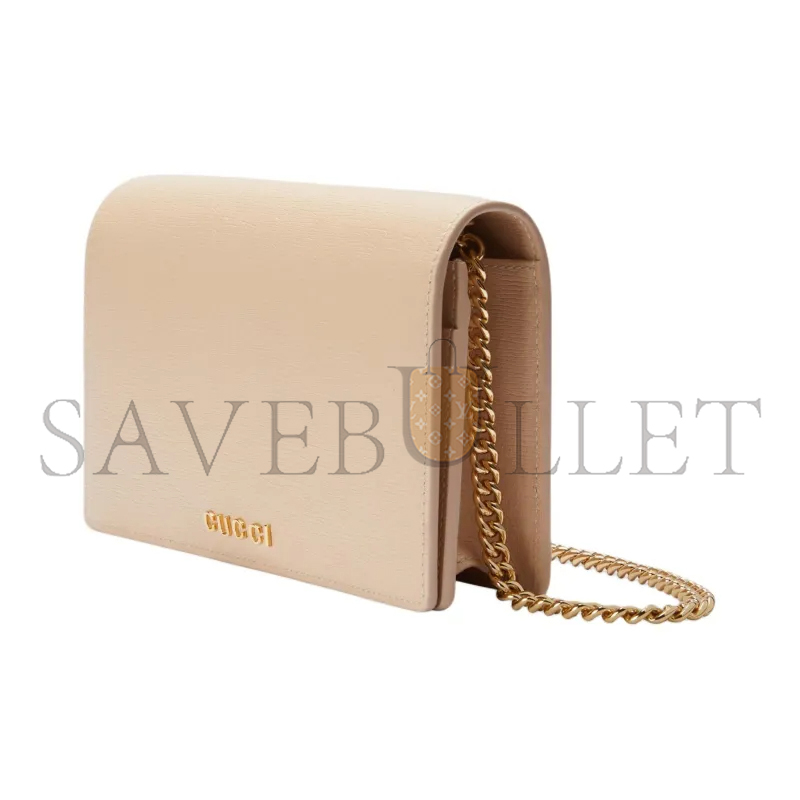 GUCCI CHAIN WALLET WITH GUCCI SCRIPT 772643 (20*12.5*4cm)