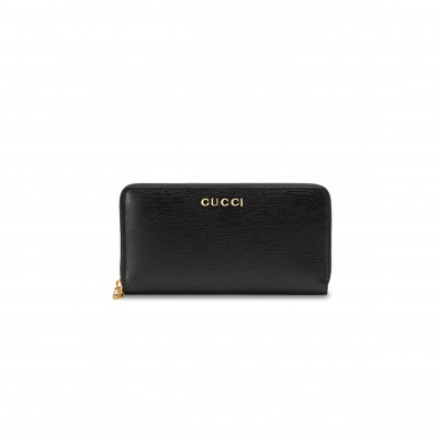 GUCCI ZIP AROUND WALLET WITH GUCCI SCRIPT 772642 (20*12.5*4cm)