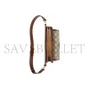 GUCCI GG CANVAS WITH LEATHER SLING BAGS ONE SHOULDER 746300 (18*13*5cm)