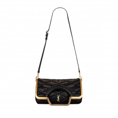 YSL LE 87 CERNIERA QUILTED IN LEATHER 7540011EL071000 (26*26.5*5cm)