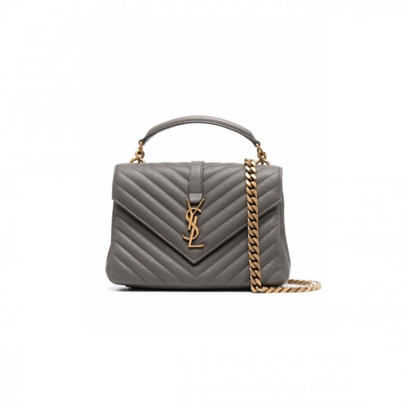 YSL COLLEGE MEDIUM IN QUILTED LEATHER 392737500489 (24*17*6.5cm)