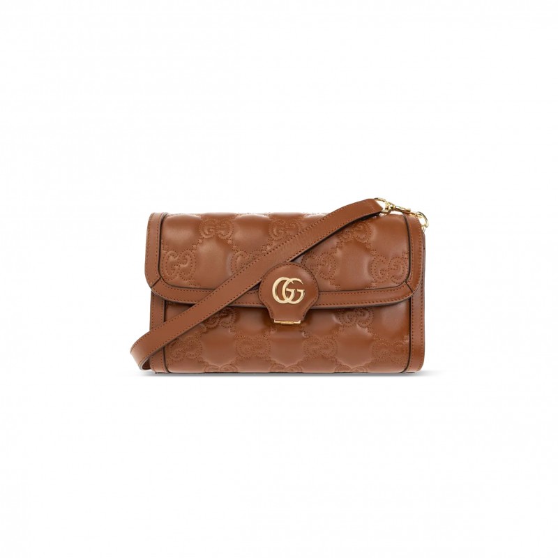 GUCCI SMALL GG MATELASSÉ LEATHER BAG 724529 (25.5*16*8.5cm)