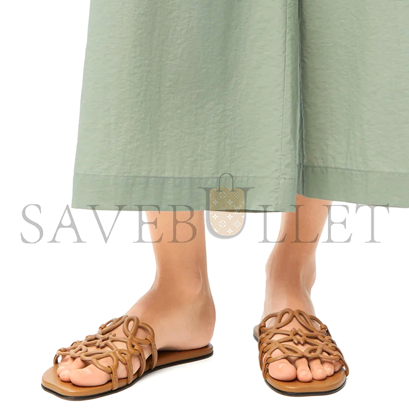 LOEWE PETAL ANAGRAM SLIDE IN SOFT CALFSKIN LLSP465X08 LOEWE PETAL ANAGRAM SLIDE IN SOFT CALFSKIN LLSP465X08