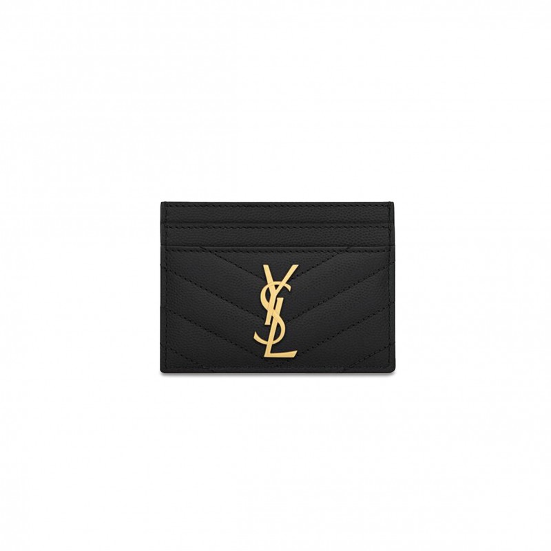 YSL CASSANDRE MATELASSÉ CARD CASE IN GRAIN DE POUDRE LEATHER 423291BOW011000 (10.5*7.5*0.5cm)